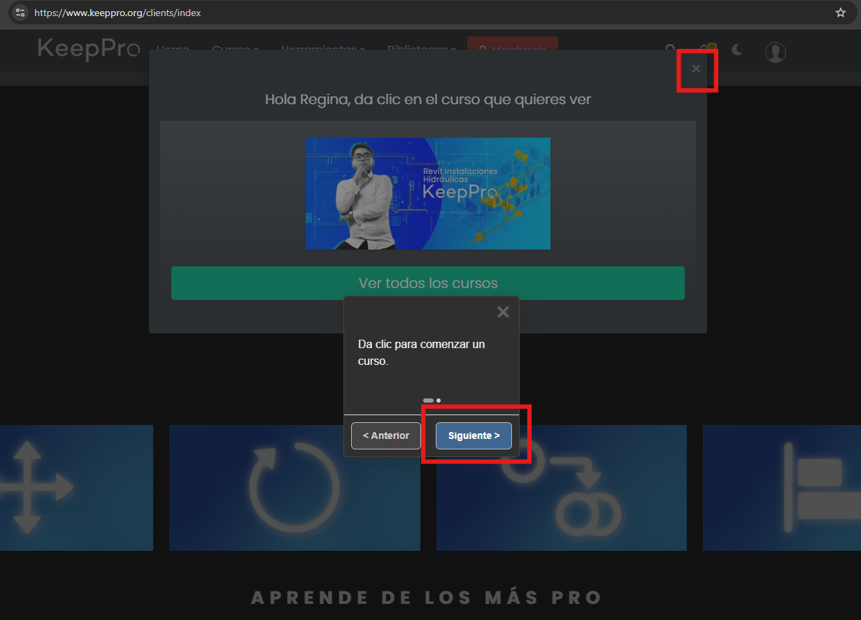 Tutorial inicial de navegación en Keeppro